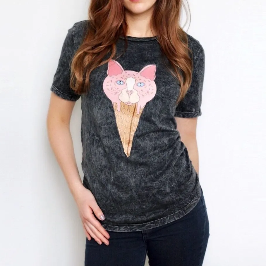 Cat Ice Cream Cone Tee