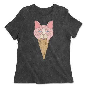 Cat Ice Cream Cone Tee