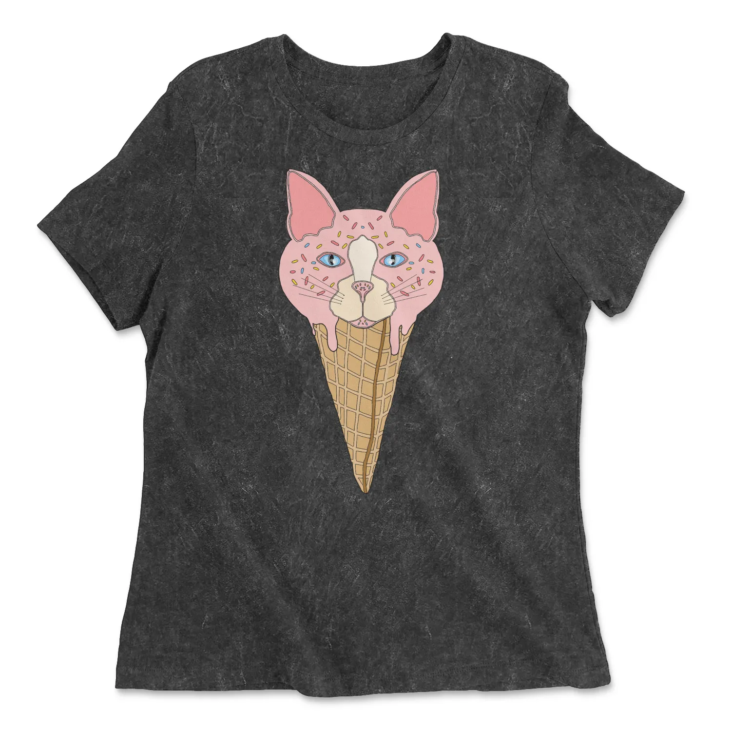 Cat Ice Cream Cone Tee