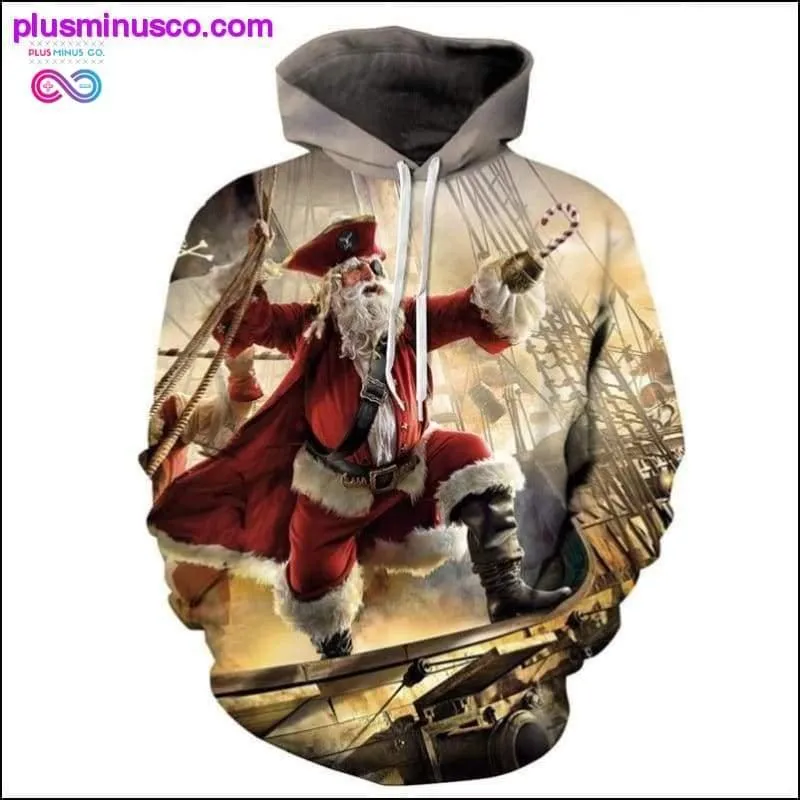 Christmas hoodies pirate casual loose long sleeve Men Woman