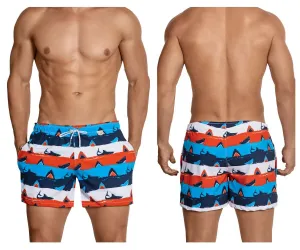 Clever 0698 Macrino Swim Trunks Red Multi