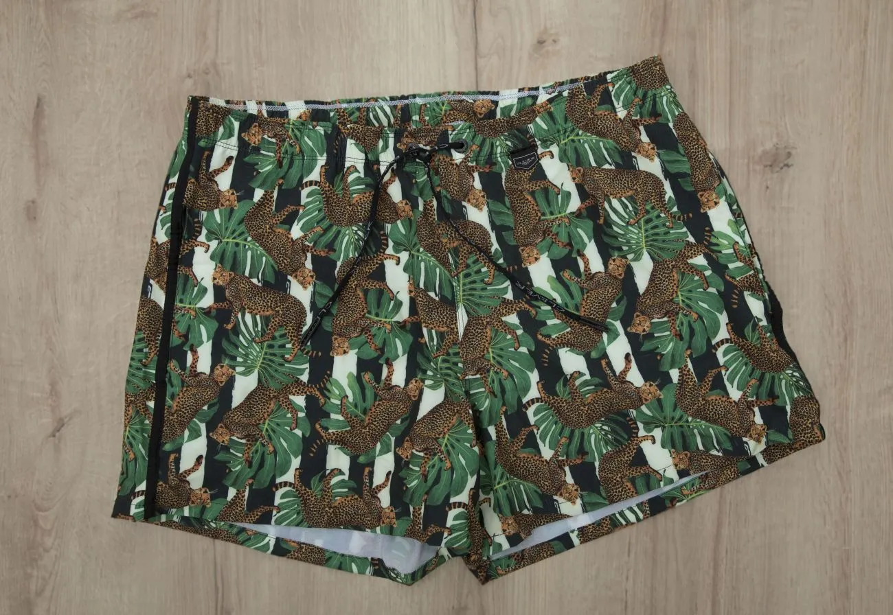 Clever 0699 Emiliano Swim Trunks Green Multi