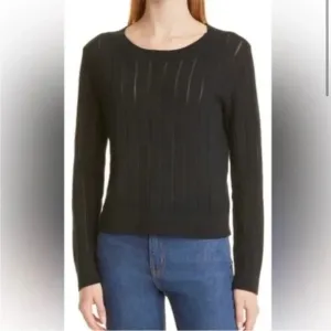 Club Monaco Summer Mesh Chandails Sweater in Black - Size M