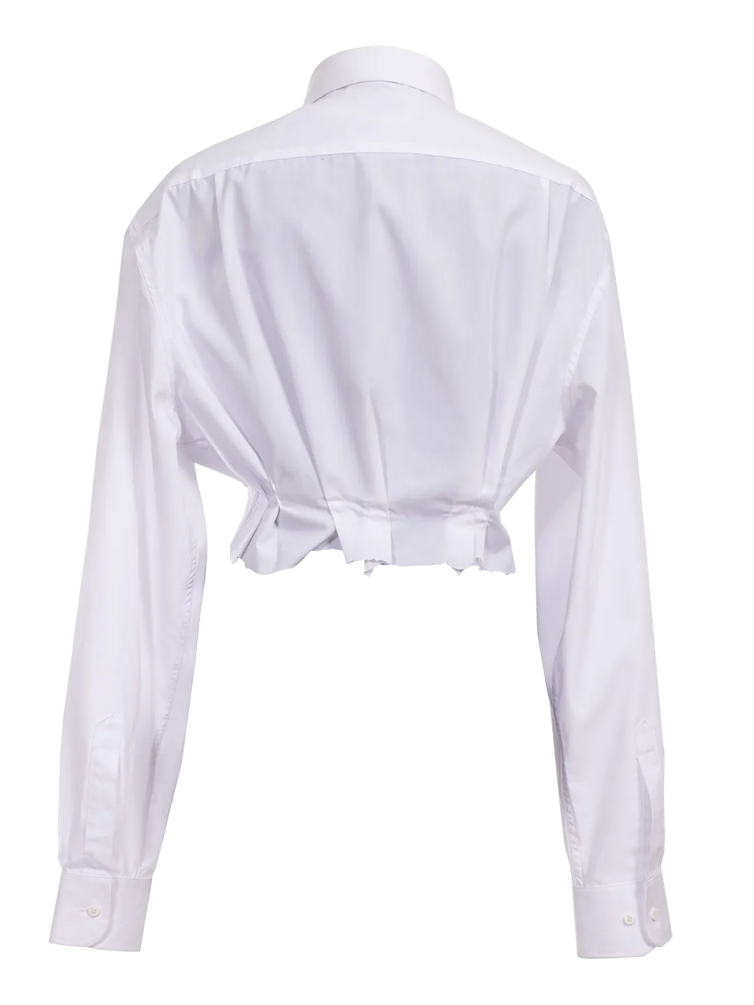 Cropped Pleated Formal Shirt