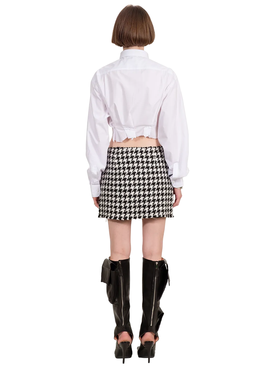 Cropped Pleated Formal Shirt