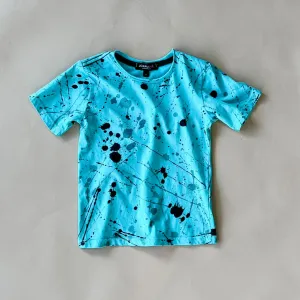 Cruz Splatter print Tee | Aqua