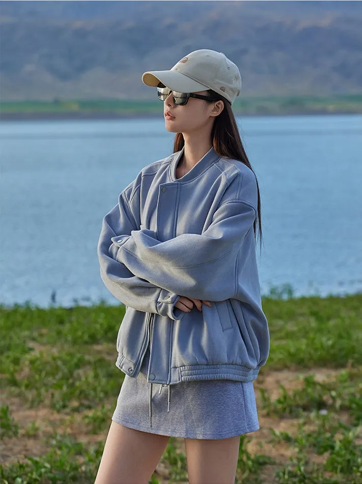 Cute Cropped Button Front Shirt Jacket with Stain-Resistant Material