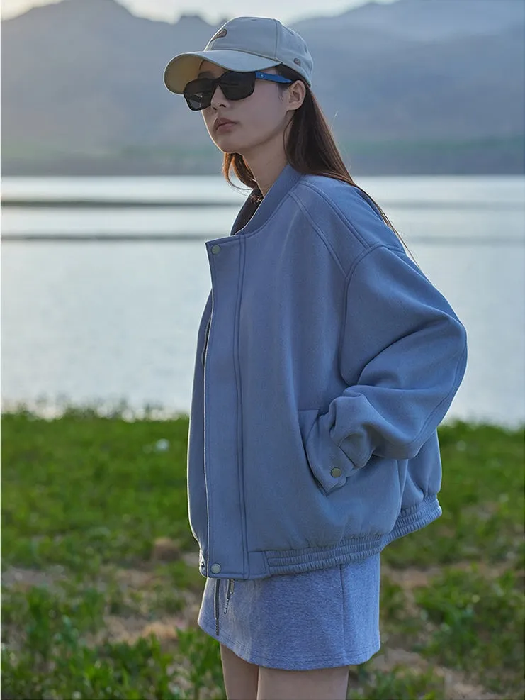 Cute Cropped Button Front Shirt Jacket with Stain-Resistant Material