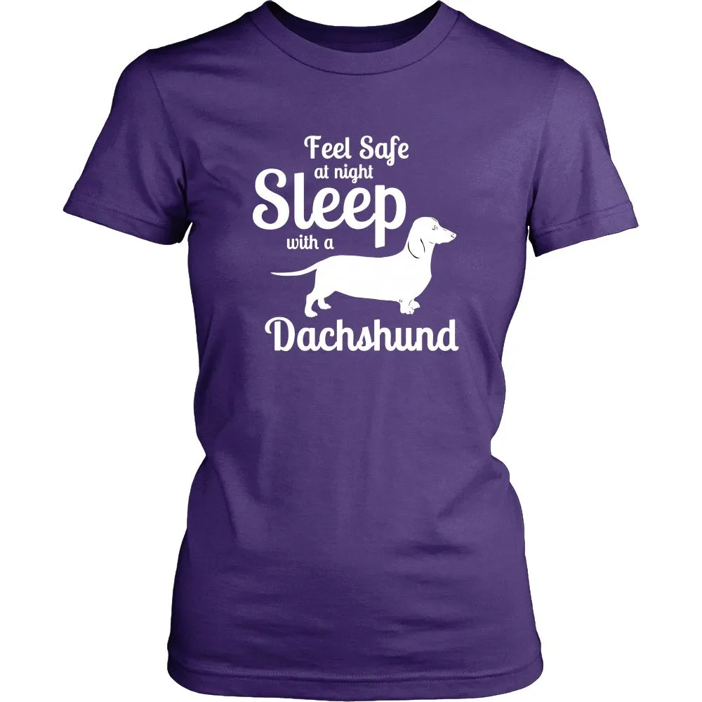 Dachshund Feel Safe at Night Sleep with Shirt