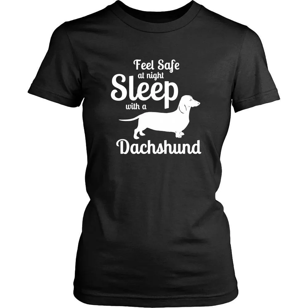 Dachshund Feel Safe at Night Sleep with Shirt