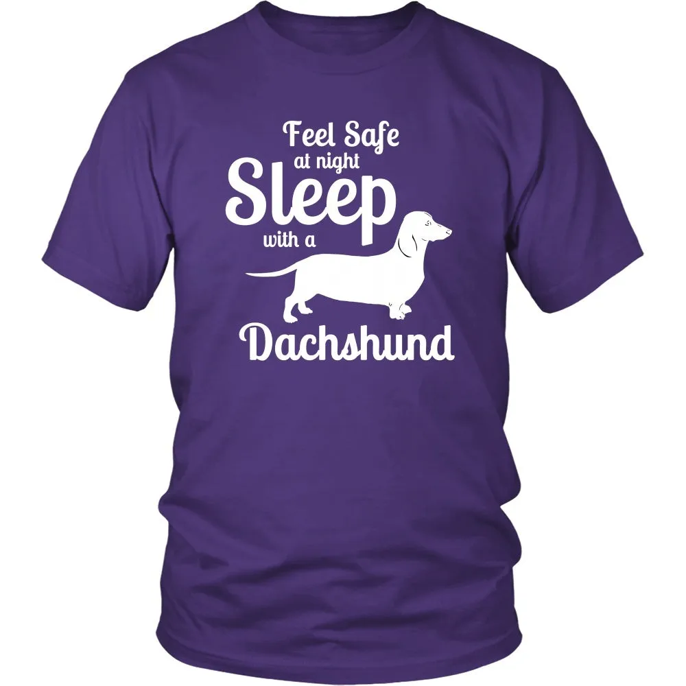 Dachshund Feel Safe at Night Sleep with Shirt