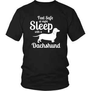 Dachshund Feel Safe at Night Sleep with Shirt