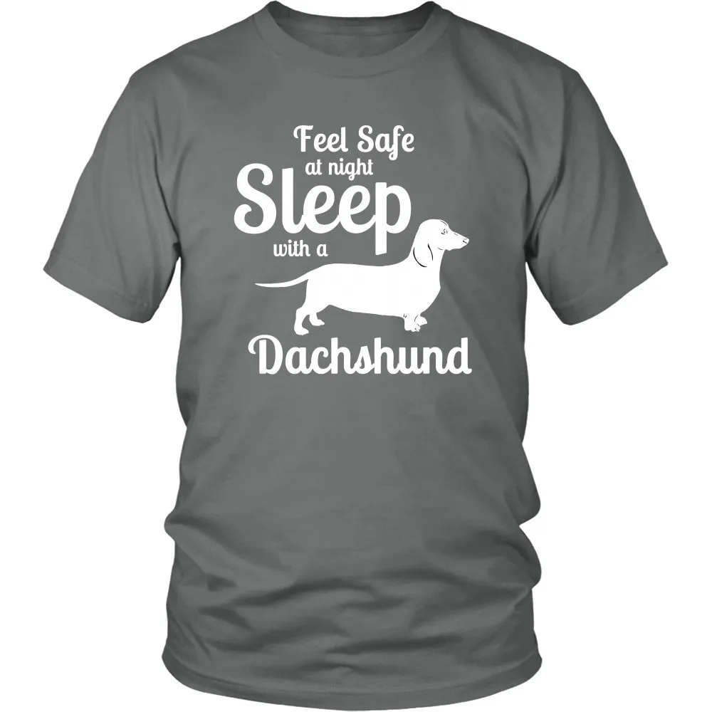 Dachshund Feel Safe at Night Sleep with Shirt