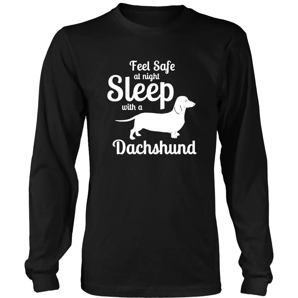 Dachshund Feel Safe at Night Sleep with Shirt
