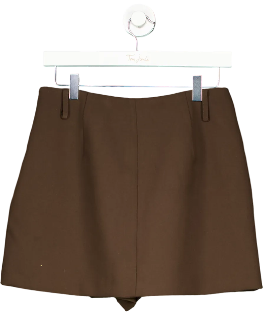 DISSH Brown Julie Bitter Chocolate Tailored Skort UK 10