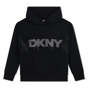DKNY Rhinestone Logo Hoodie
