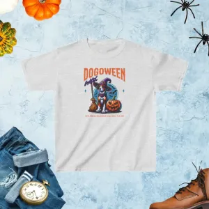Dog Halloween Kids Heavy Cotton Spooky Tee