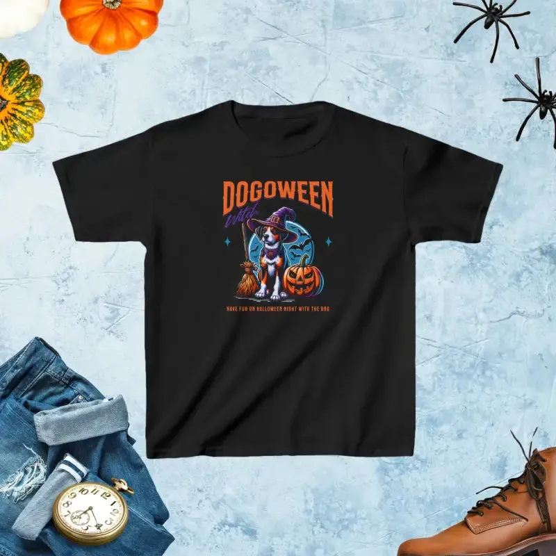 Dog Halloween Kids Heavy Cotton Spooky Tee