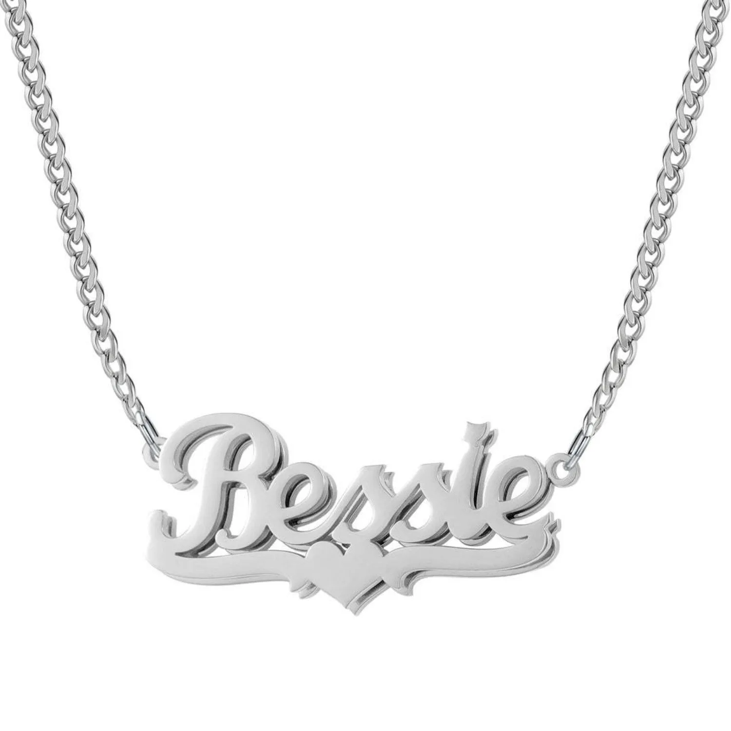 Double Layered Personalized Necklace Pendant