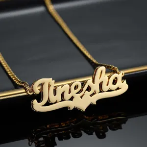 Double Layered Personalized Necklace Pendant