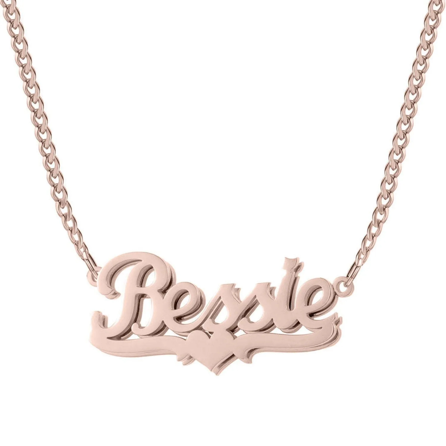 Double Layered Personalized Necklace Pendant