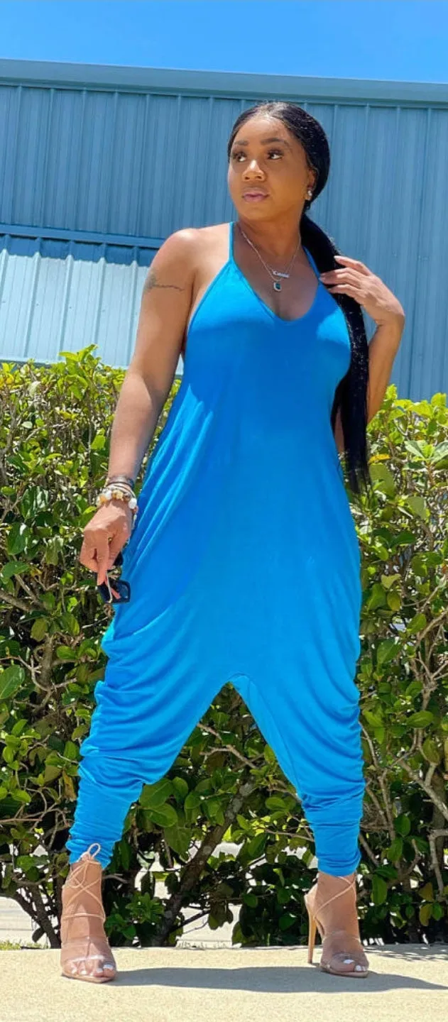 Draped Halter Jumpsuit