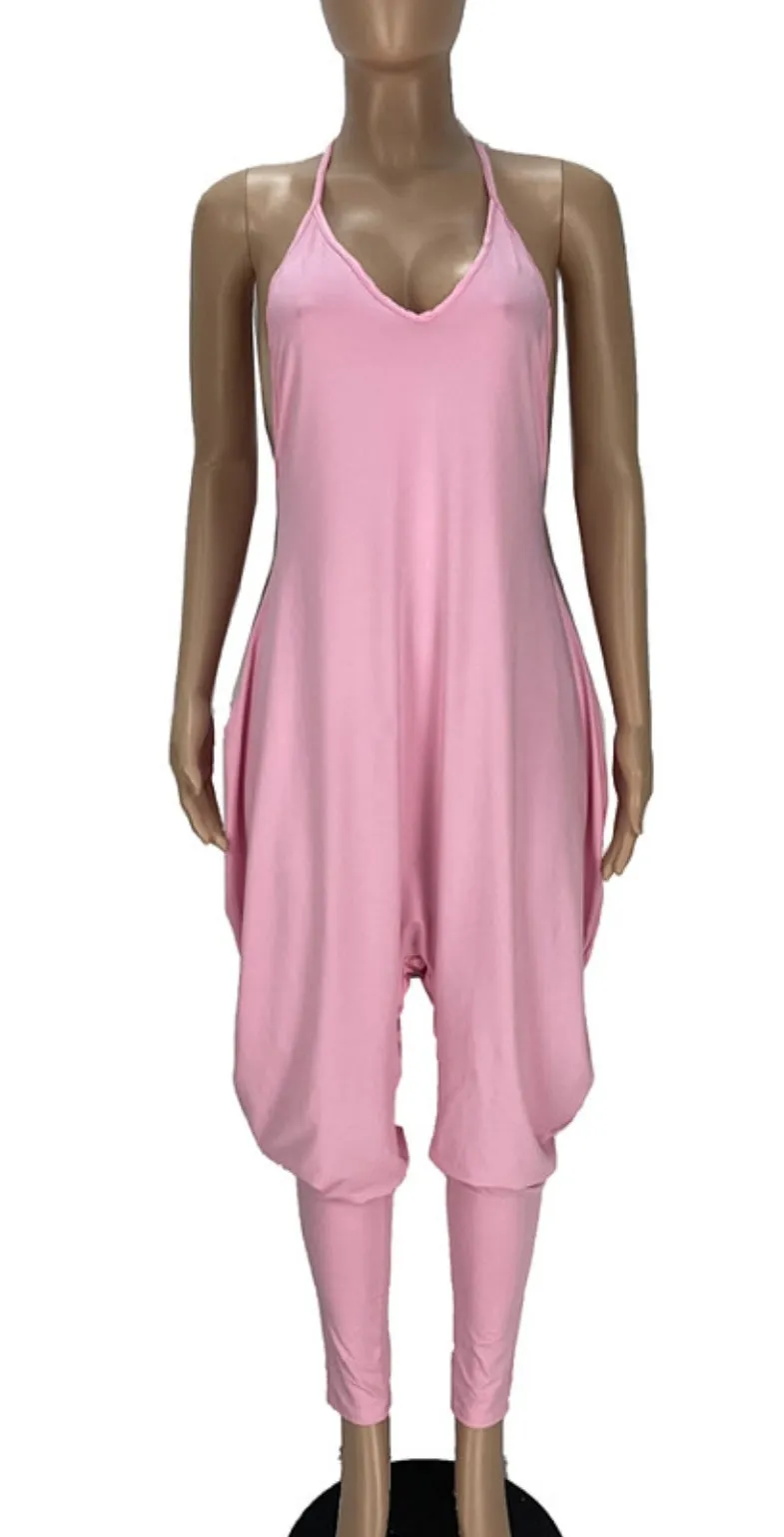 Draped Halter Jumpsuit