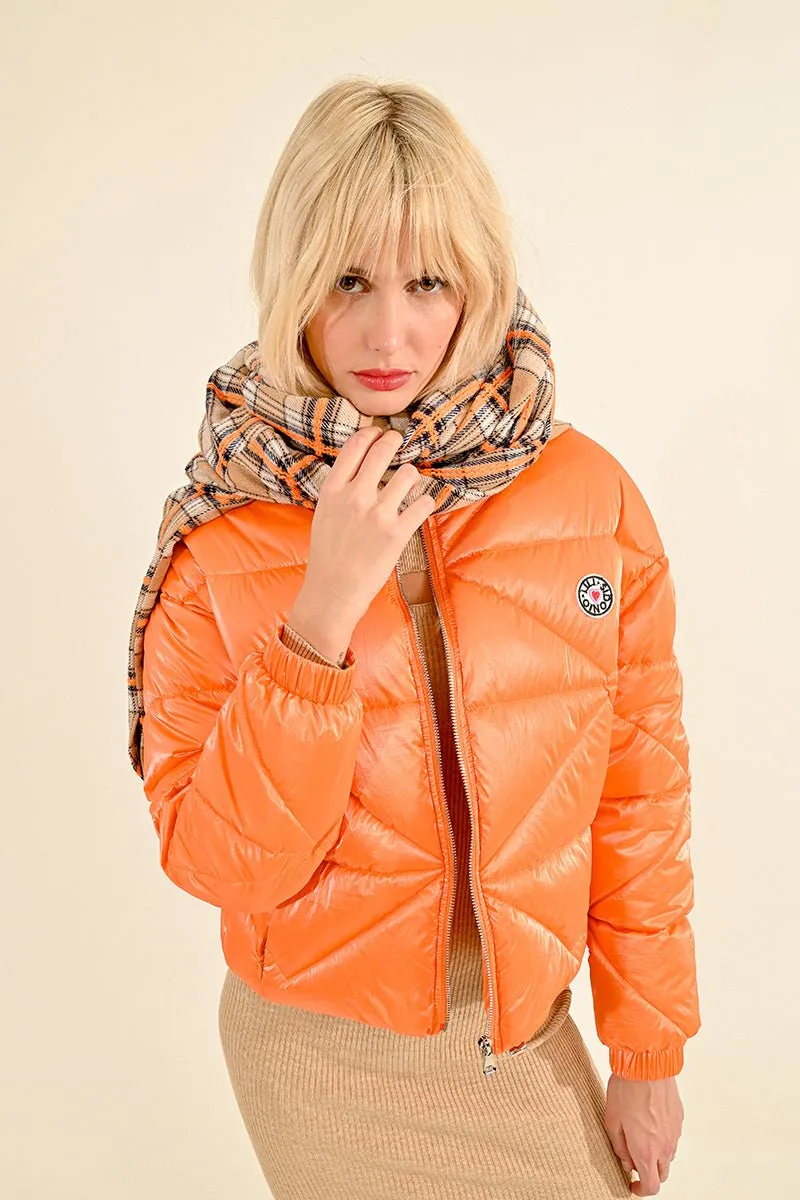 Dream-sicle Puffer Cropped Jacket