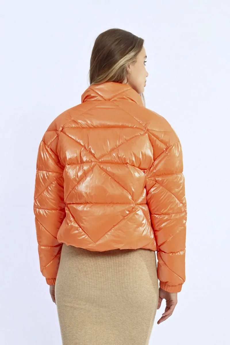 Dream-sicle Puffer Cropped Jacket