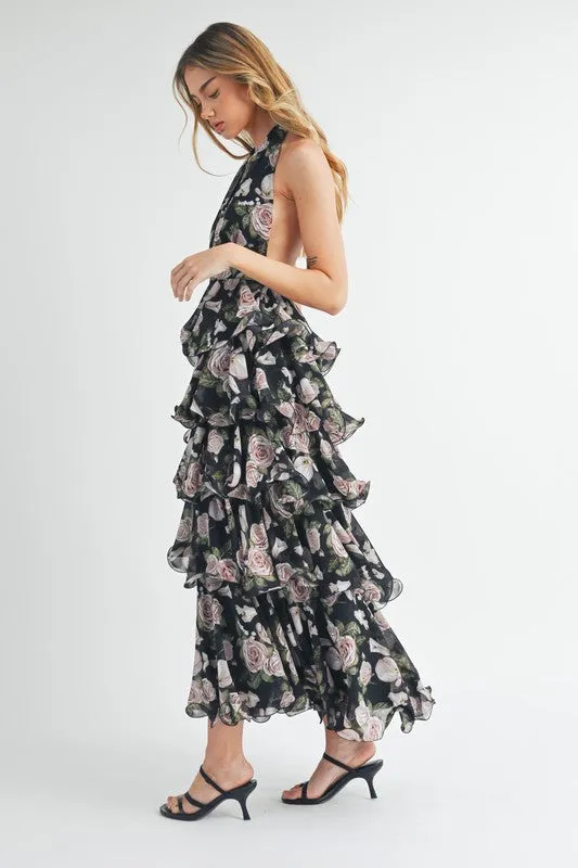 Ella Floral Layered Maxi Dress