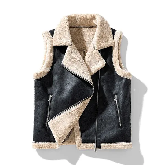 Else - sleeveless jacket with fur for women