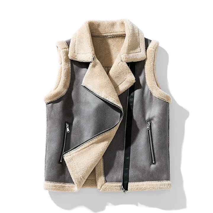 Else - sleeveless jacket with fur for women