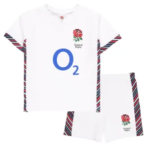 England Rugby Baby/Toddler T-Shirt & Shorts Set | White | 2024/25