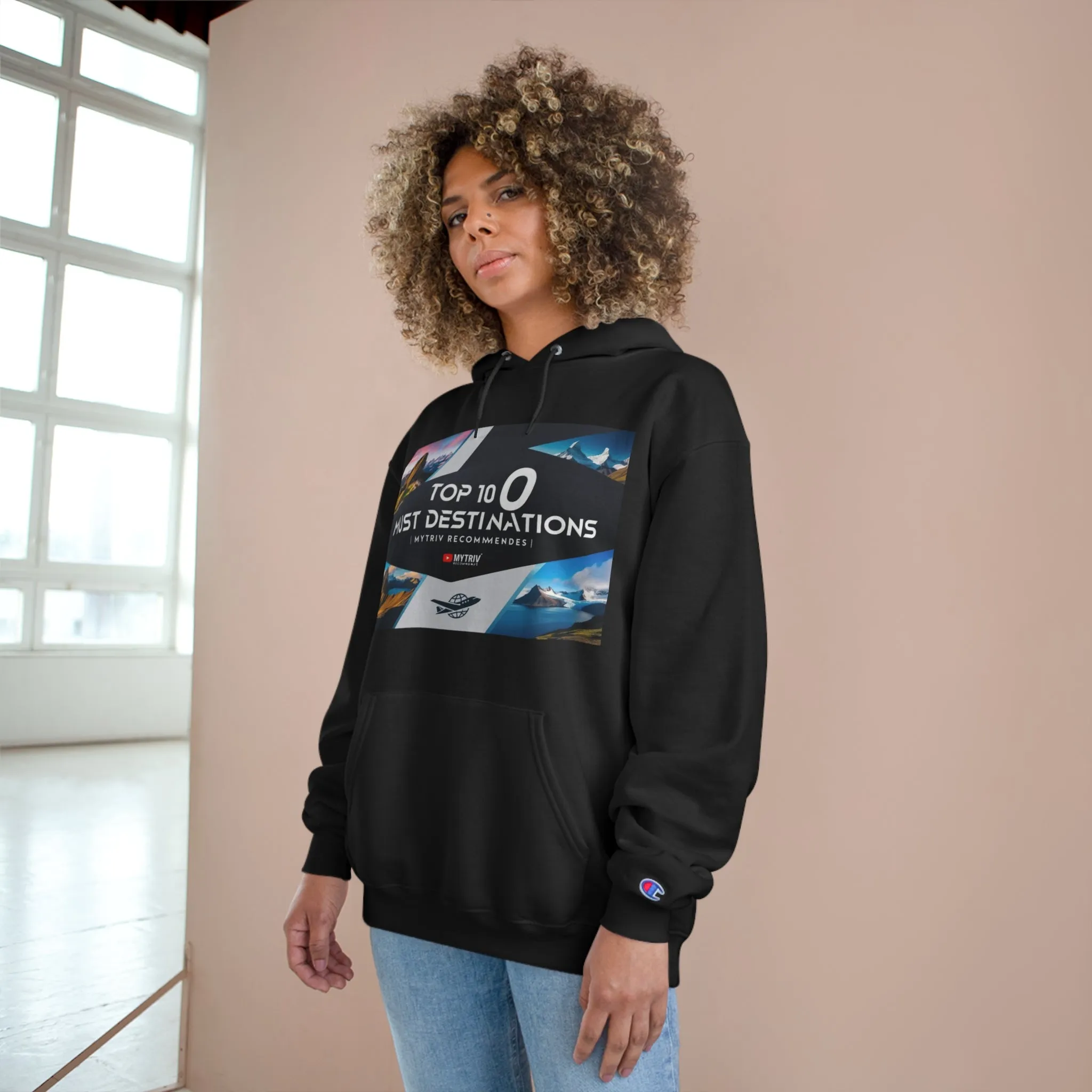 Explore the World Champion Hoodie - Travel Inspired Design