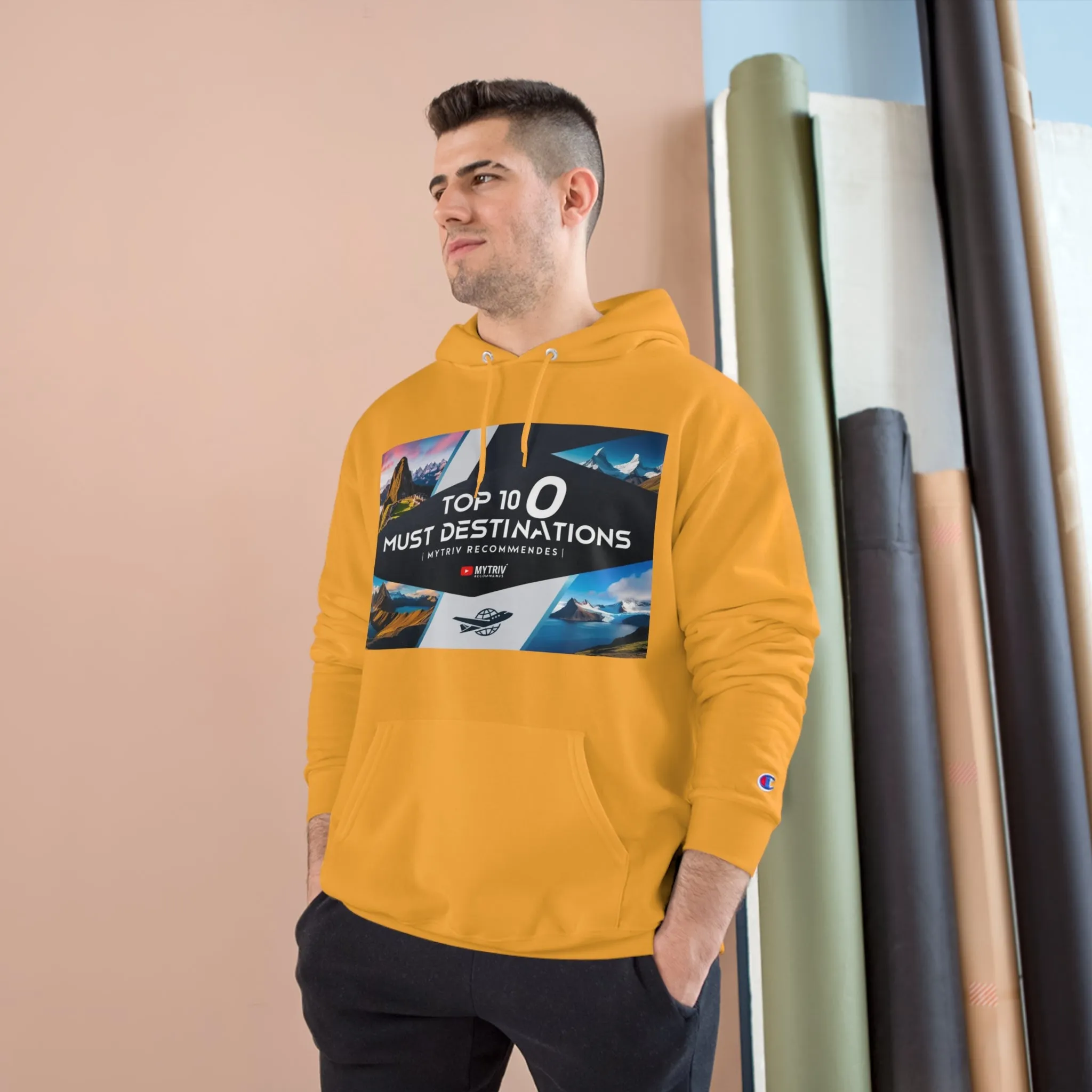 Explore the World Champion Hoodie - Travel Inspired Design