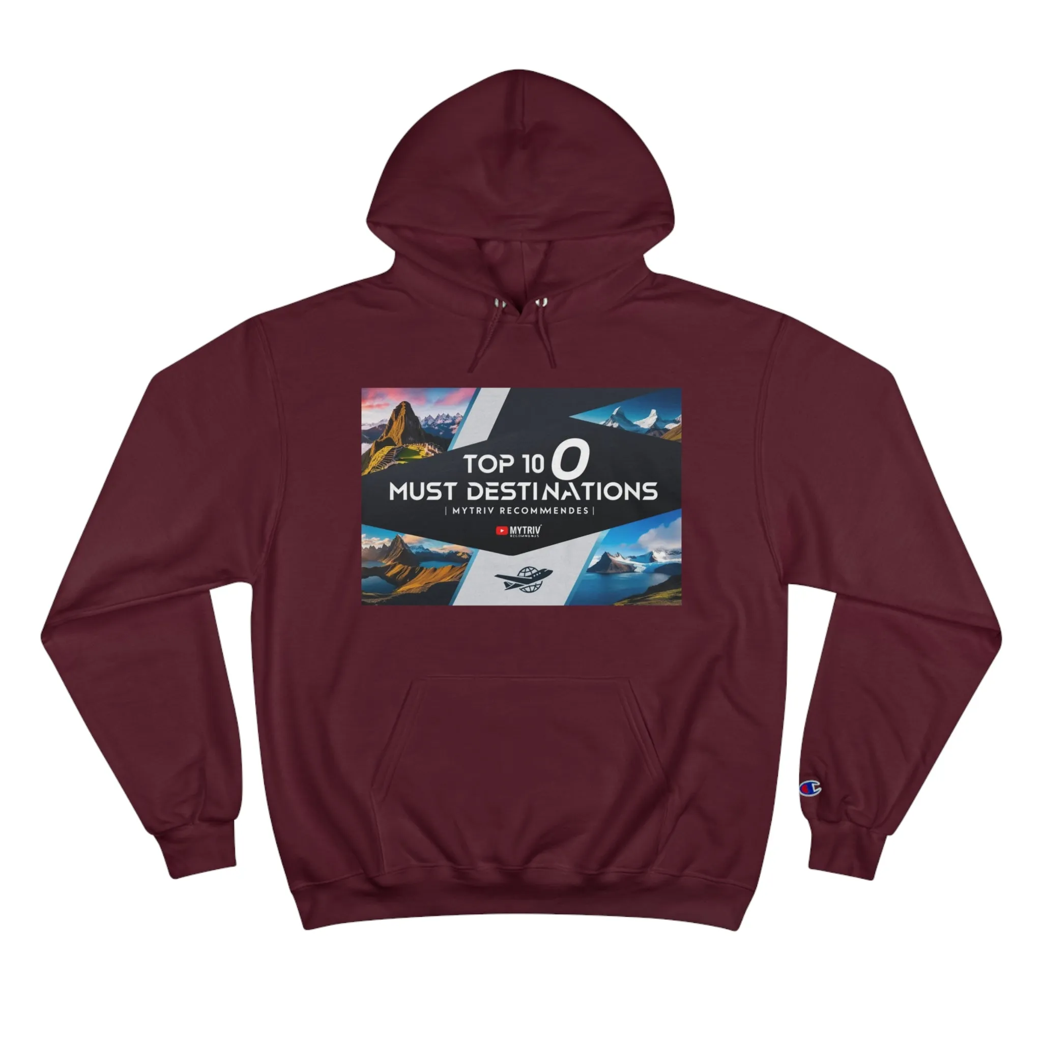 Explore the World Champion Hoodie - Travel Inspired Design