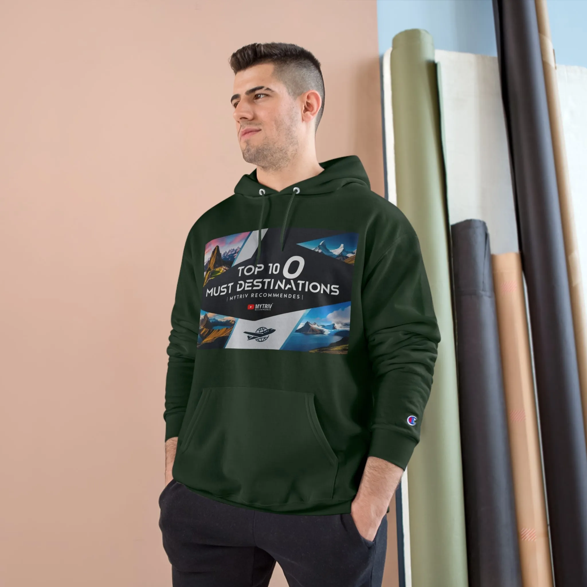 Explore the World Champion Hoodie - Travel Inspired Design