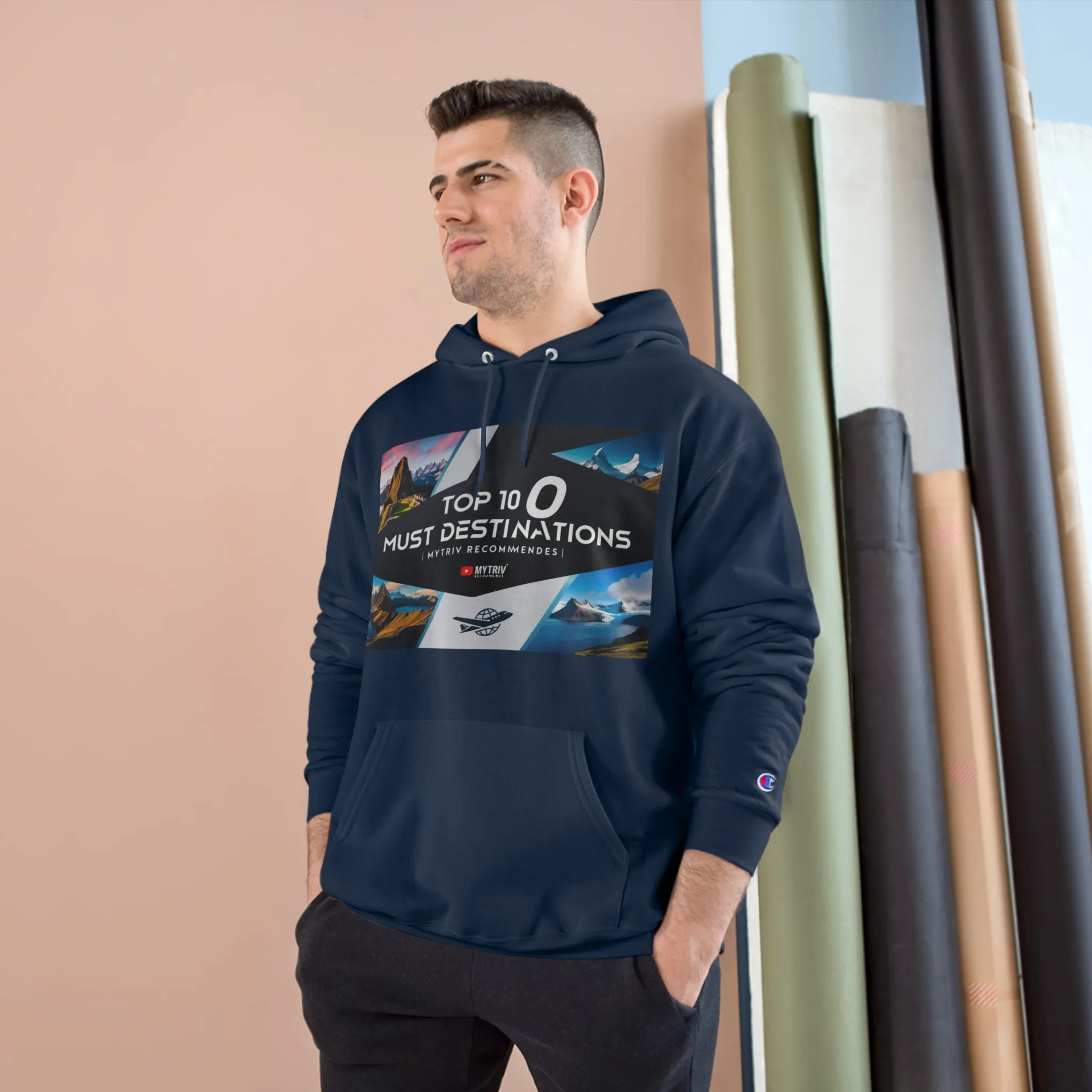 Explore the World Champion Hoodie - Travel Inspired Design