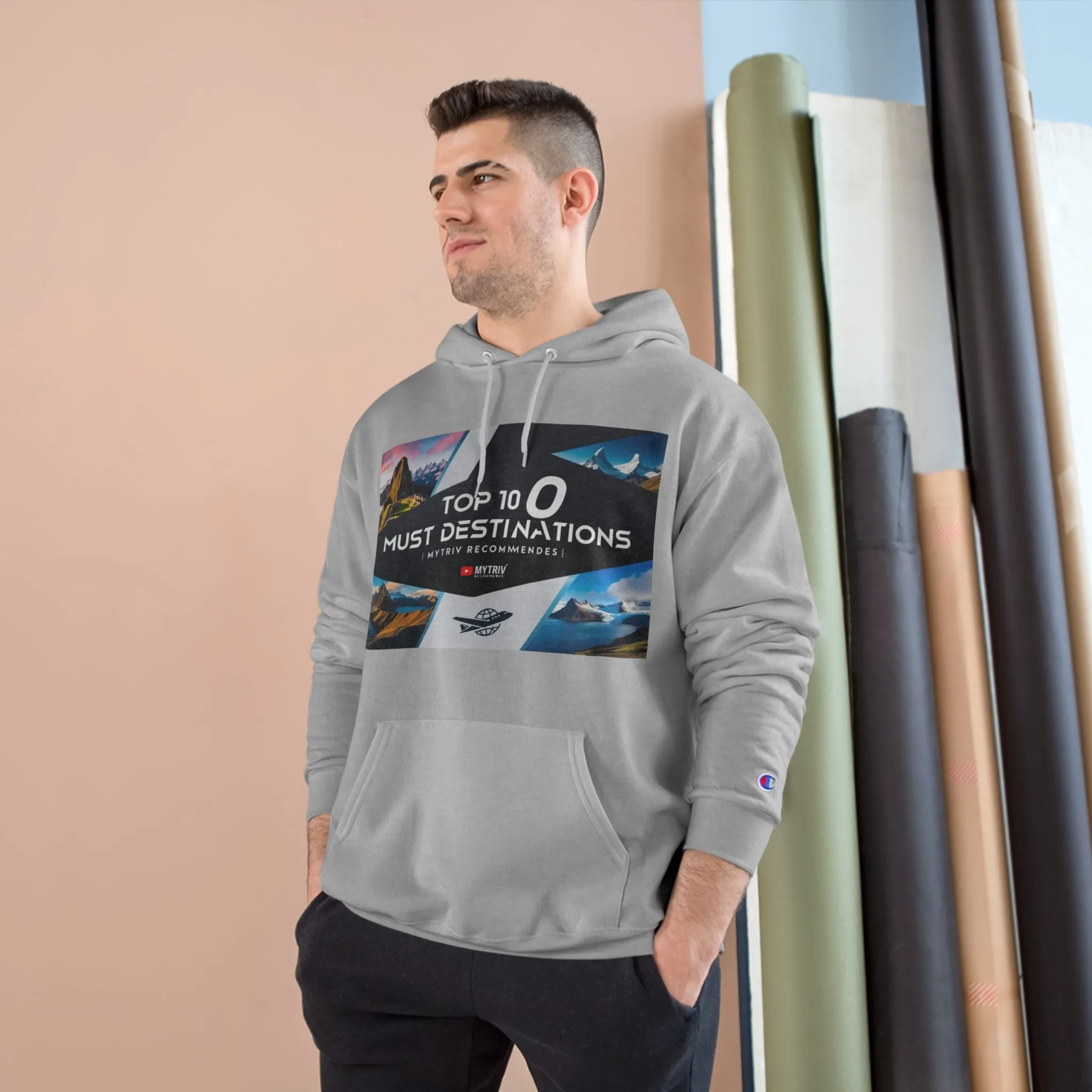 Explore the World Champion Hoodie - Travel Inspired Design