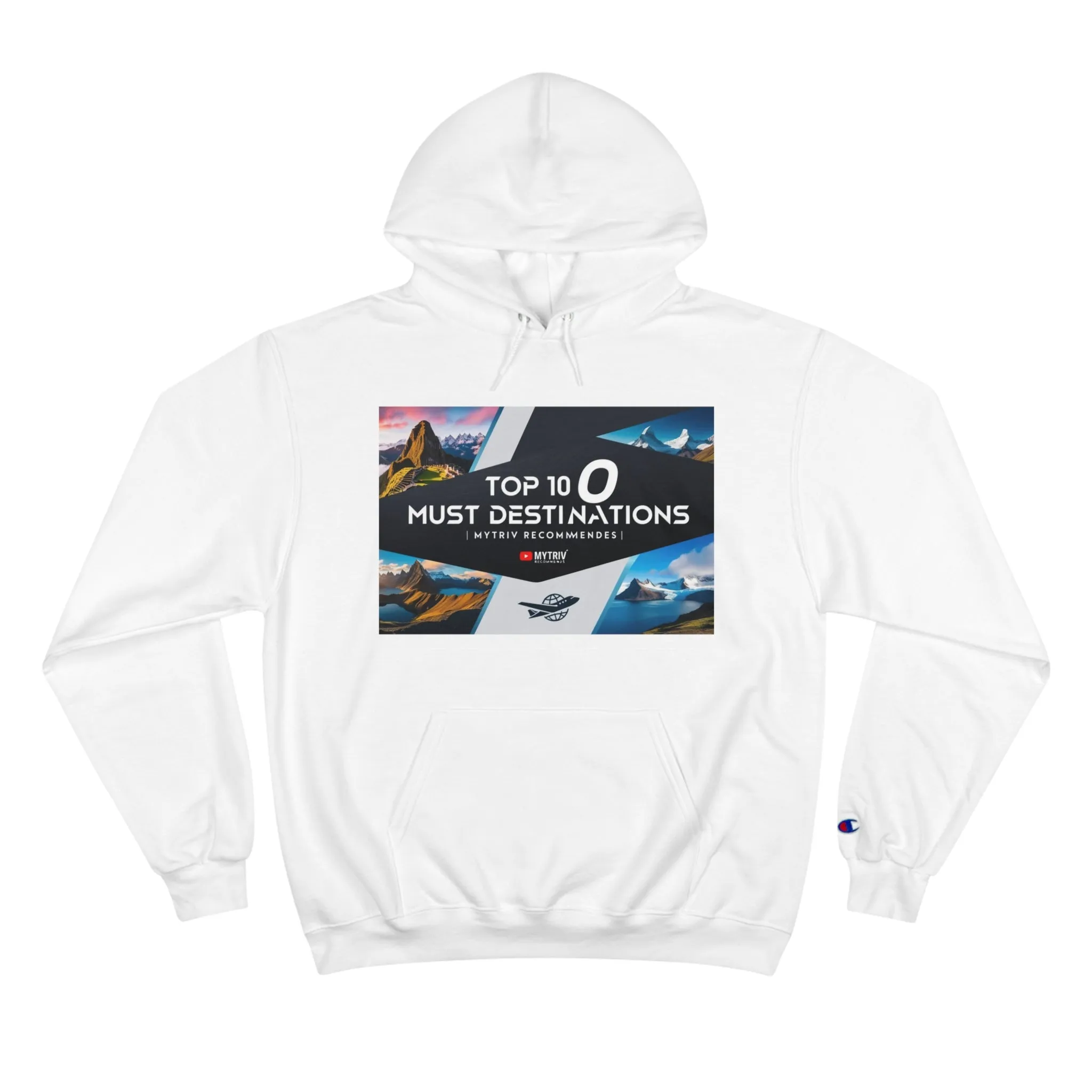 Explore the World Champion Hoodie - Travel Inspired Design