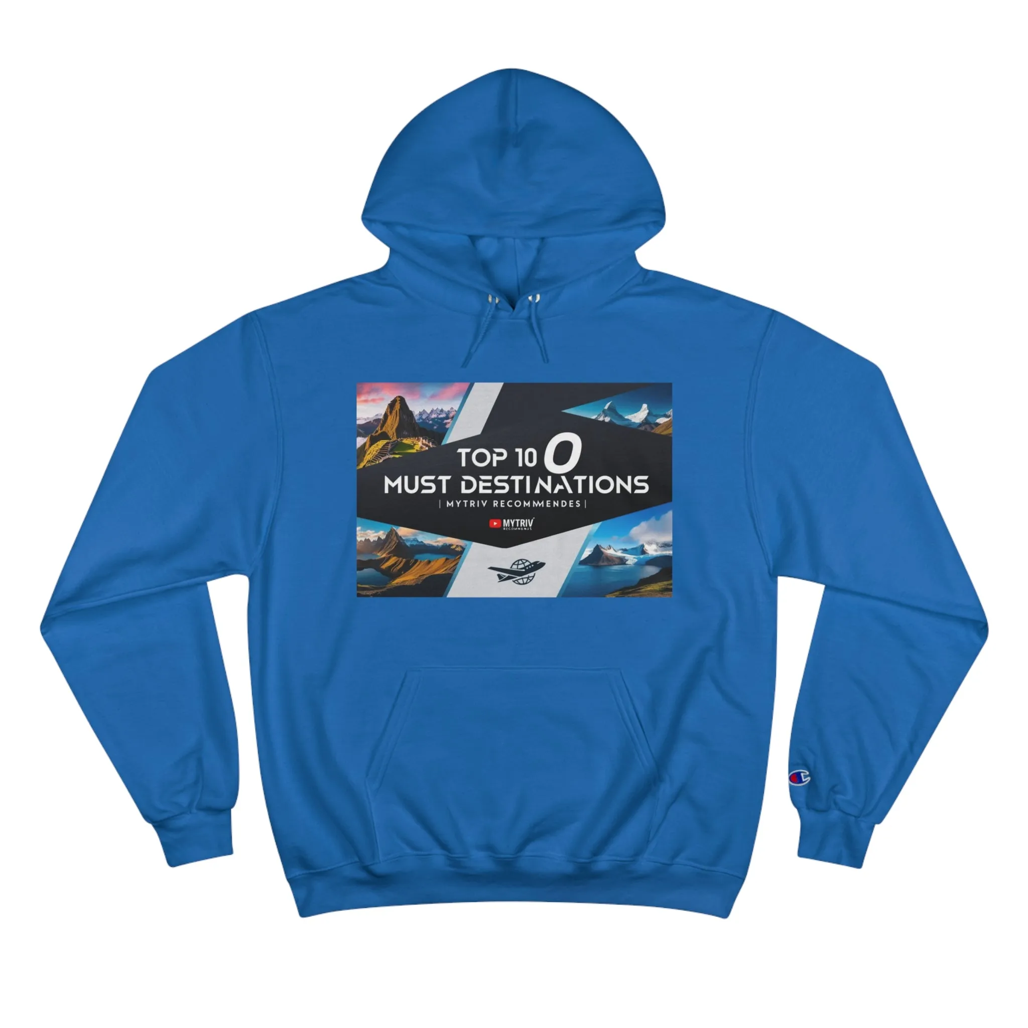 Explore the World Champion Hoodie - Travel Inspired Design