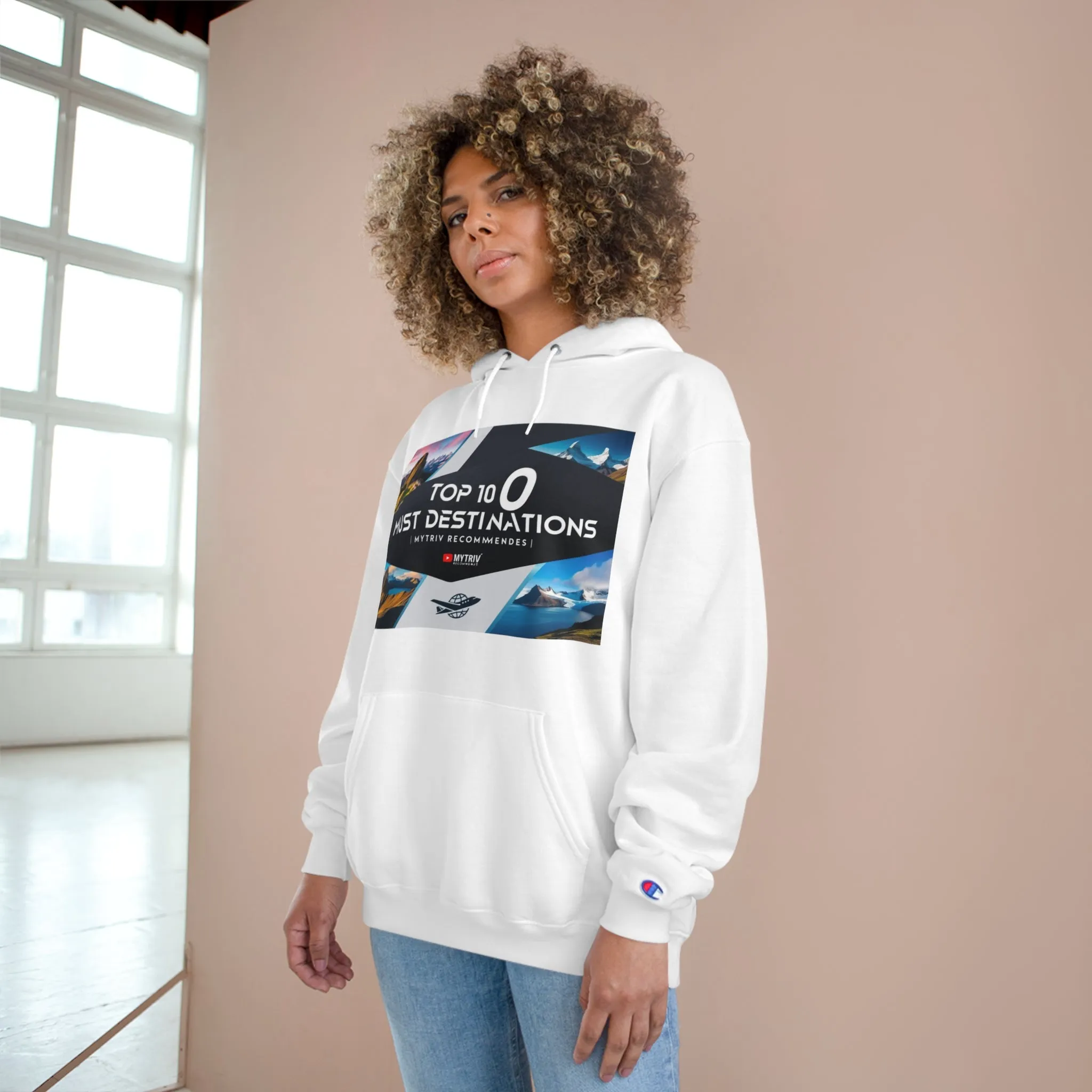 Explore the World Champion Hoodie - Travel Inspired Design