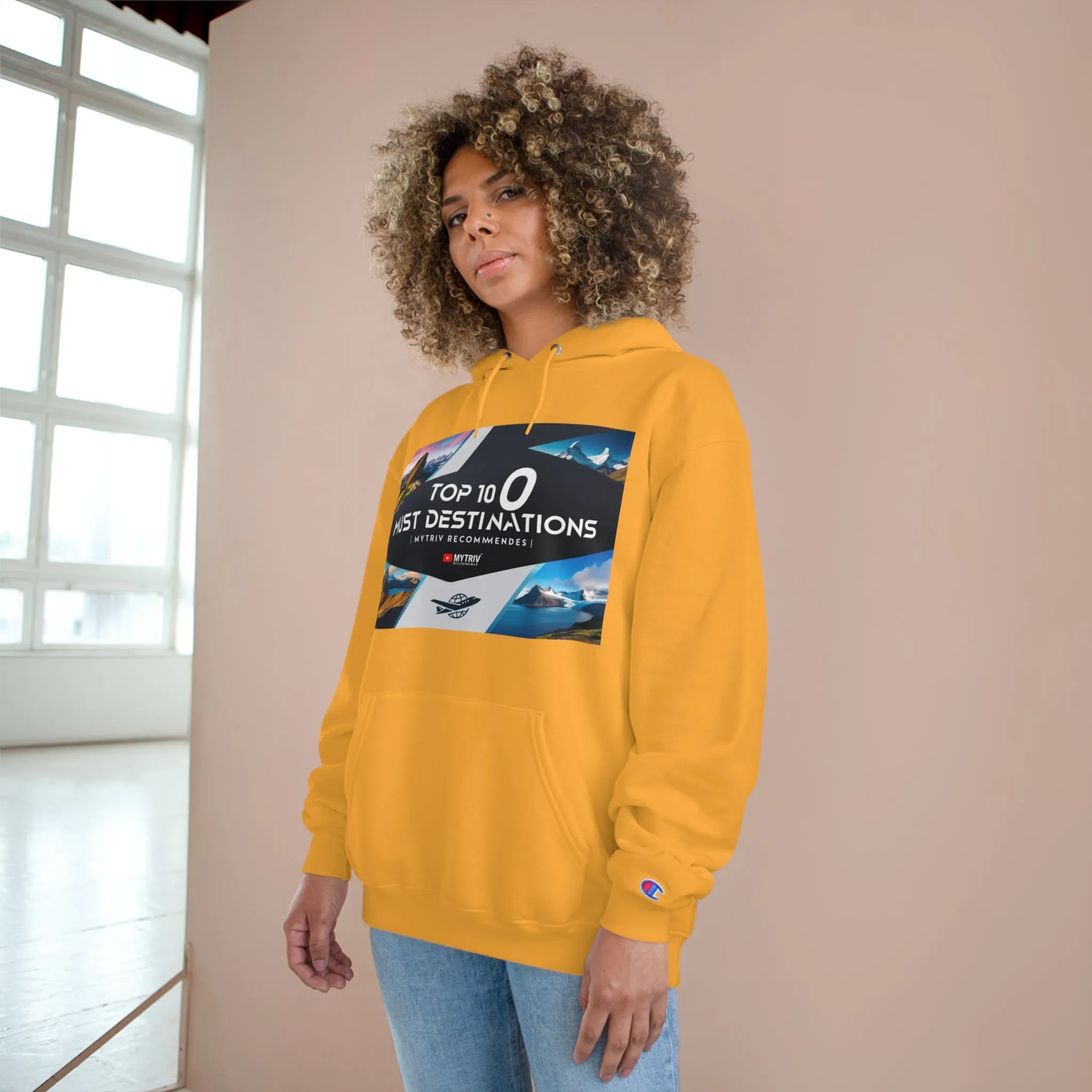 Explore the World Champion Hoodie - Travel Inspired Design