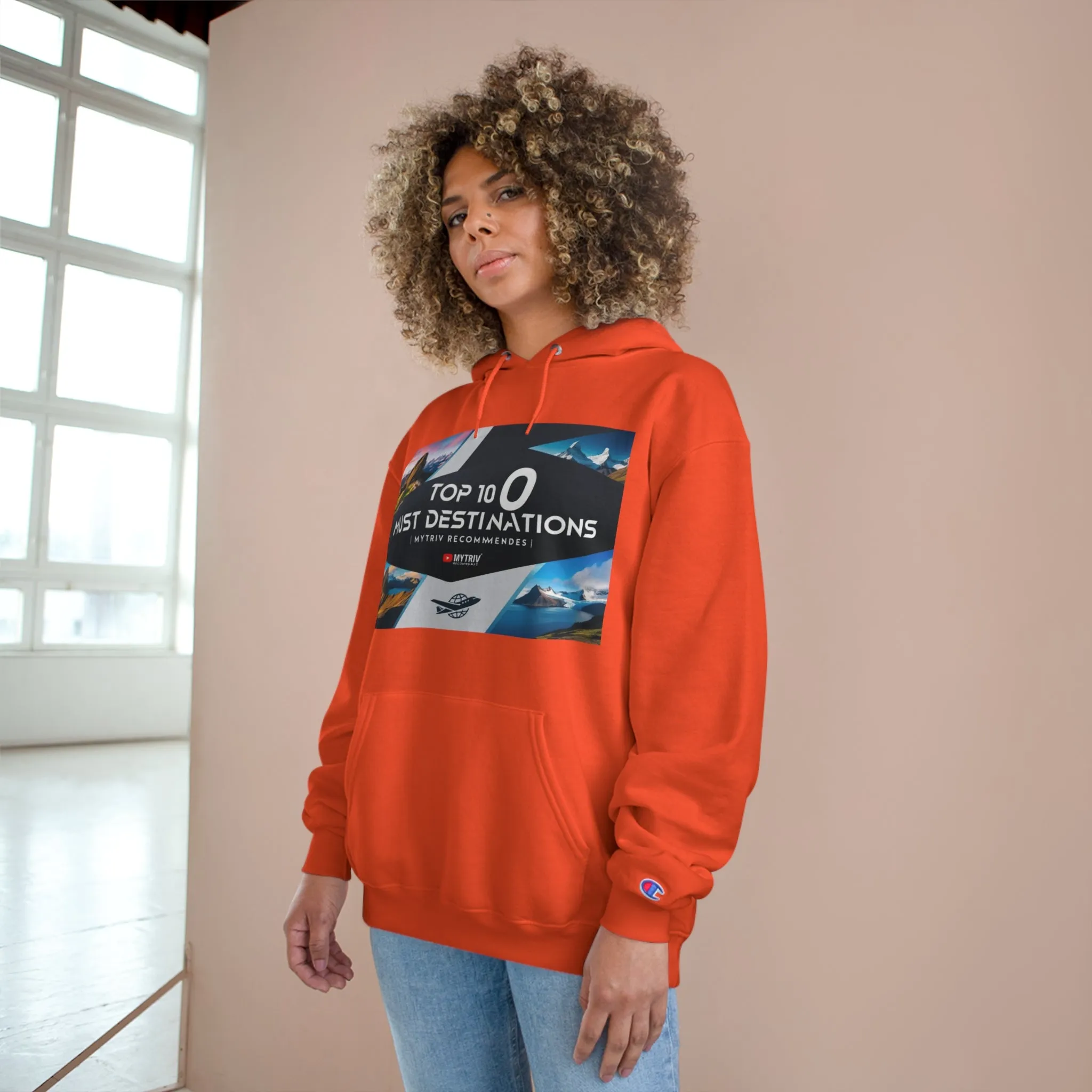 Explore the World Champion Hoodie - Travel Inspired Design