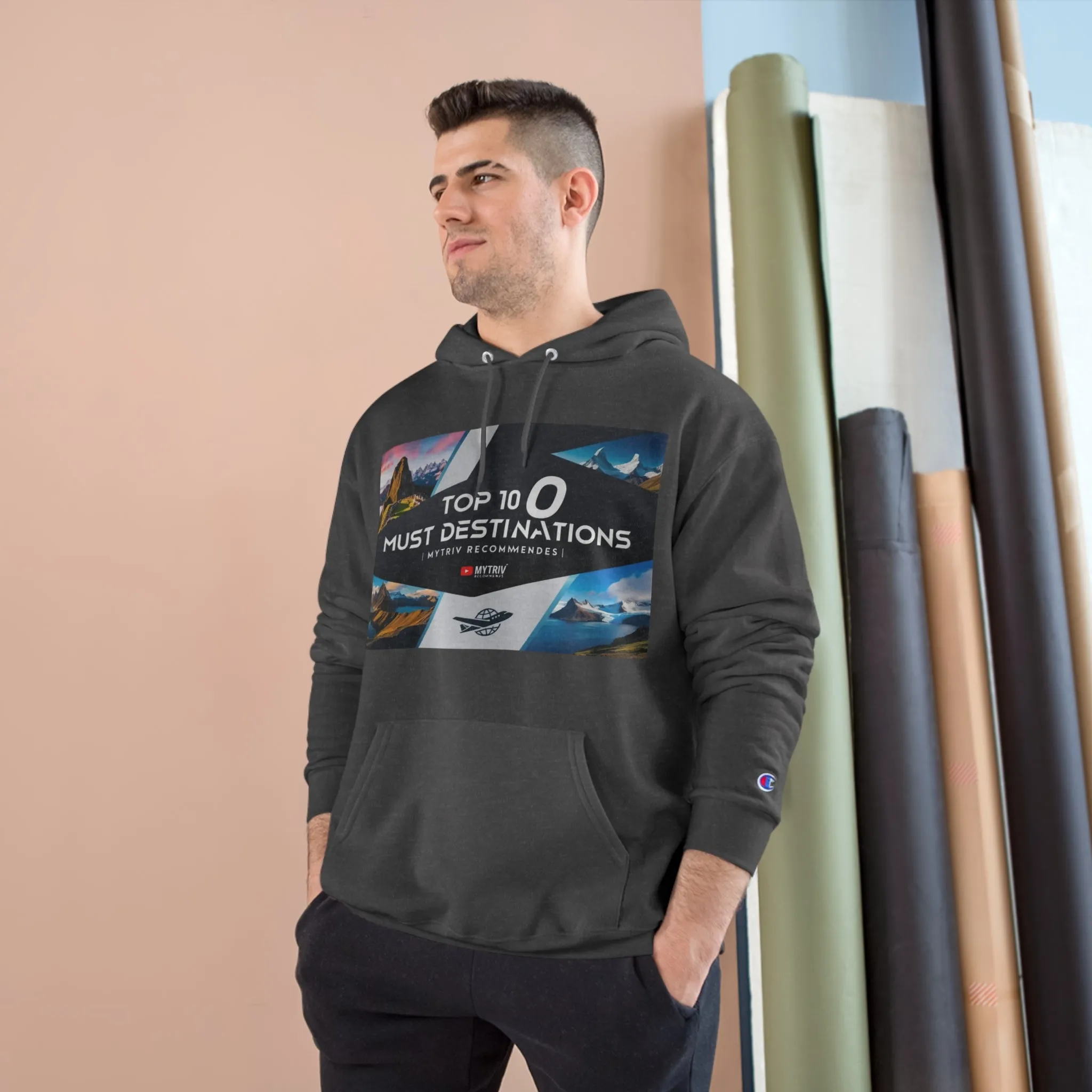 Explore the World Champion Hoodie - Travel Inspired Design
