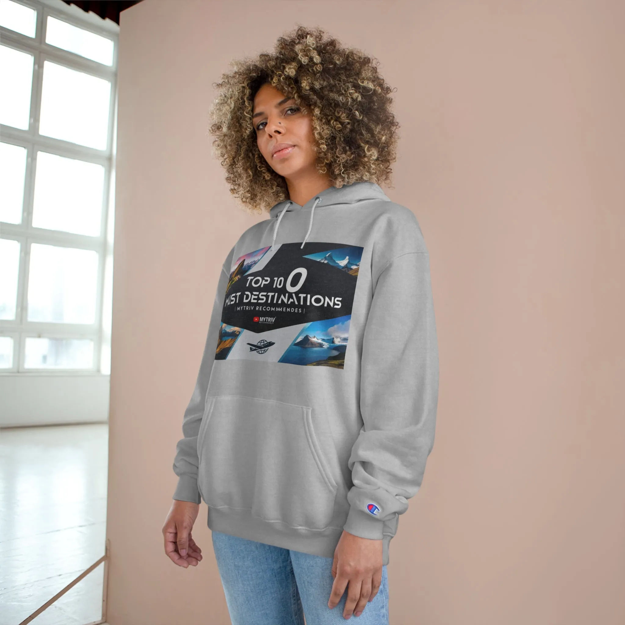 Explore the World Champion Hoodie - Travel Inspired Design