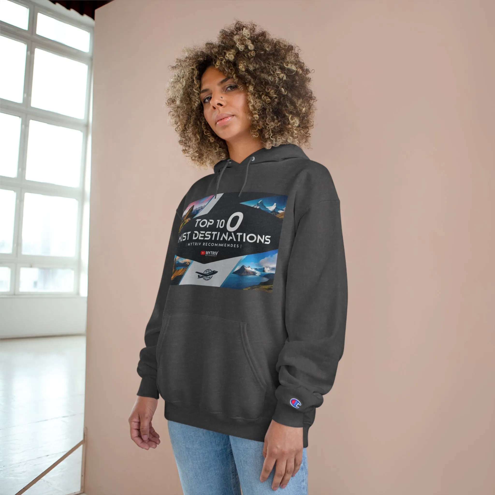 Explore the World Champion Hoodie - Travel Inspired Design