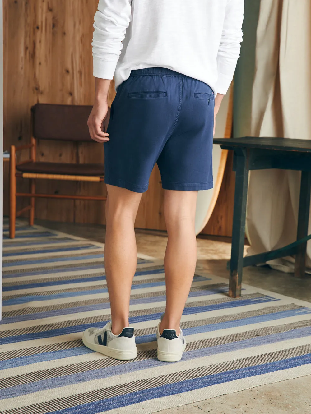 Faherty - The Essential Drawstring Short - Washed Navy