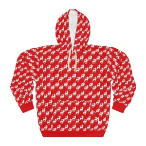 Festive Reindeer Pullover Hoodie | Cozy Christmas AOP Set Top
