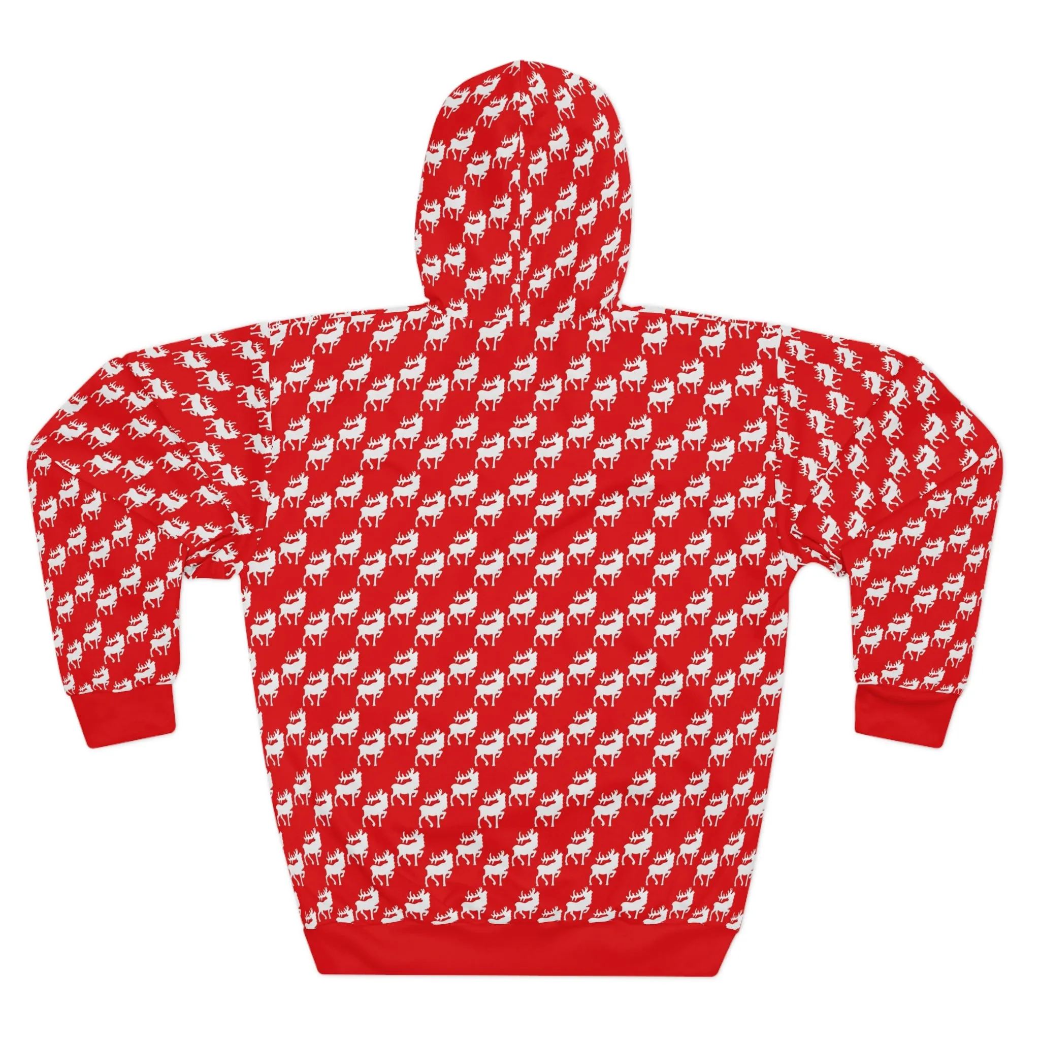 Festive Reindeer Pullover Hoodie | Cozy Christmas AOP Set Top